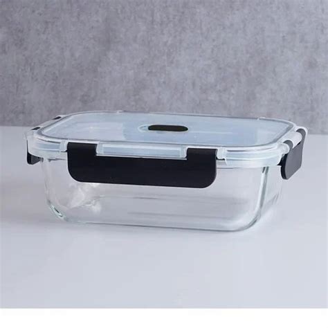 Femora Borosilicate Glass Microwave Safe Rectangle Food Storage Container With Air Vent Lid