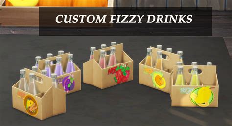 Газированные напитки Custom Fizzy Juice скачать для The Sims 4 Моды