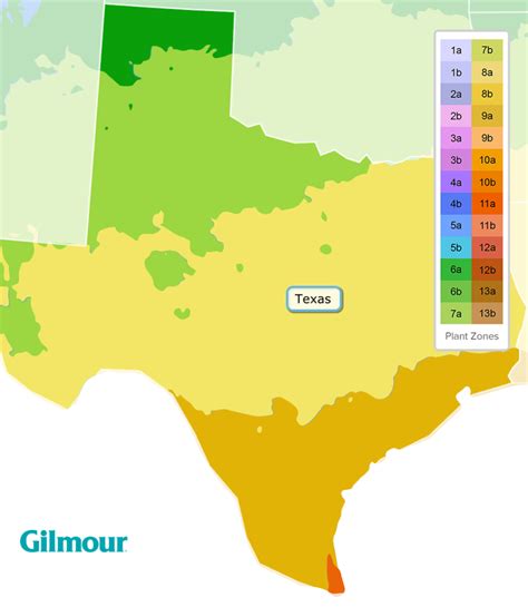 Texas Planting Zones Growing Zone Map Gilmour