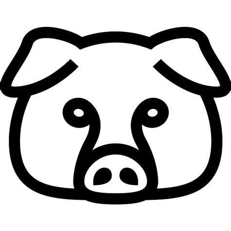Pig Face Outline Vector Svg Icon Svg Repo