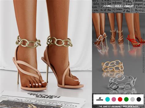 Camille Heels Anklet Ruchellsims En Patreon Sims 4 Mods Clothes