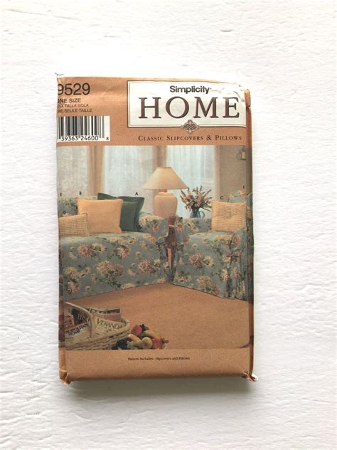 Simplicity 9529 Pattern For Covers For Sofa Chairs Throw Etsy