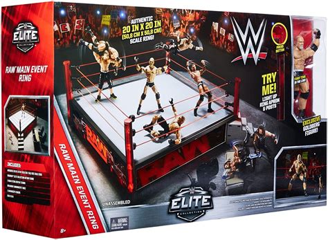 Wwe Wrestling Raw Main Event Elite Scale Ring With Goldberg Action