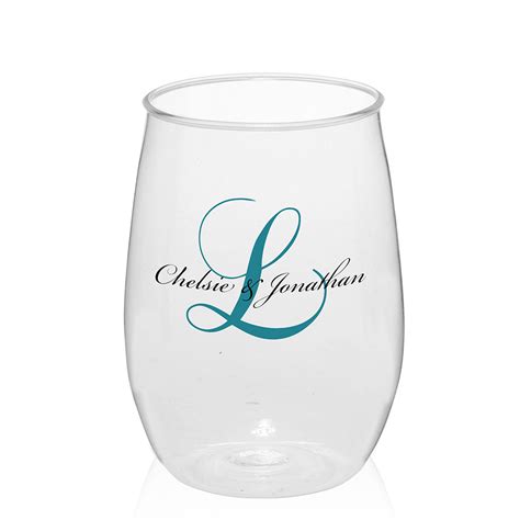Personalized 15 2 Oz Clear Plastic Stemless Wine Glasses Ag103 Discountmugs