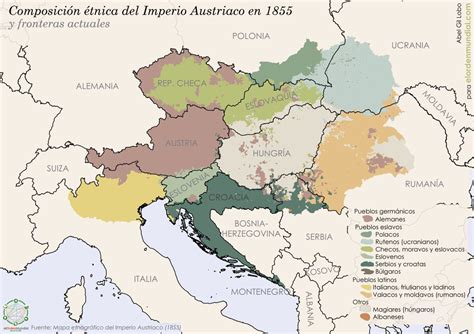 An Ethnographic Map Of The Austrian Empire 1855 Vivid Maps