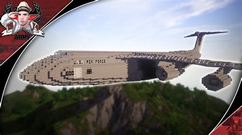 Minecraft Modern Warfare C 5 Galaxy Cargo Plane Tutorial Landed