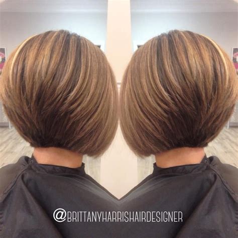 One Length Bob With Stacked Nape Short Stacked Bob Haircuts Bob Hairstyles For Fine Hair Bobs