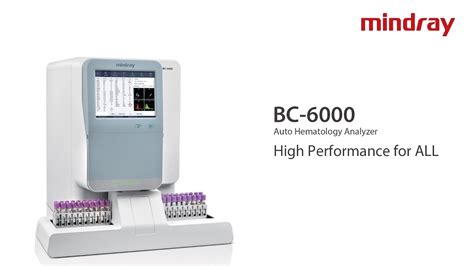 Mindray S BC 6000 Series Auto Hematology Analyzers Mindray