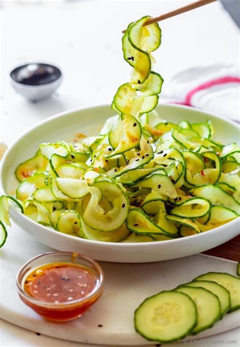 An Easy Asian Cucumber Salad With Vibrant Sweet And Sour Sesame Garlic