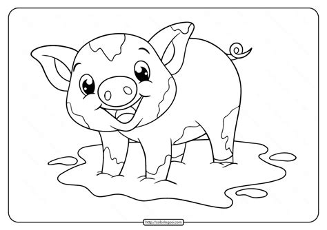 Free Printable Baby Pig Coloring Pages
