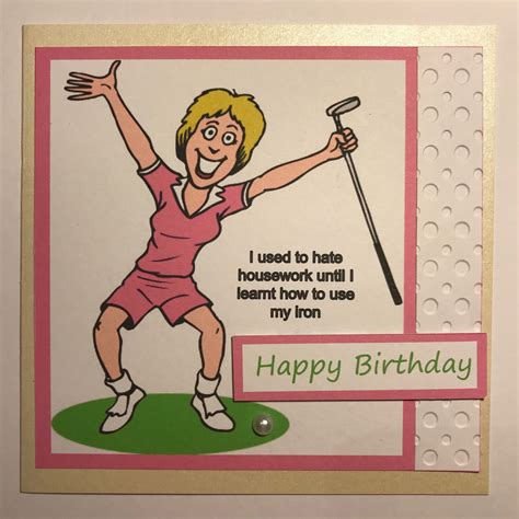 Funny Birthday Card For Lady Golfer Kardsbykan Funny Happy Birthday Meme Happy Birthday
