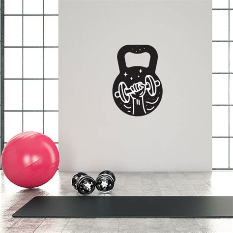 Dumbbell Weight Fitness Wall Decal Wall Decal World