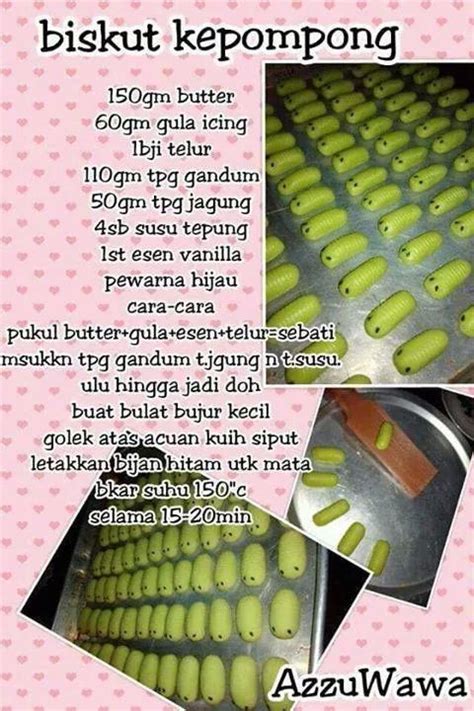 Biskut semperit ulat bulu / caterpillar biscuits (piped version). Biskut kepompong | Resep kue, Kue kering, Resep