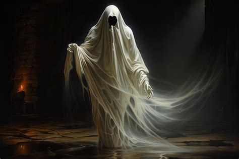 Premium AI Image Whispers Of The Unseen A Halloween Ghost Created