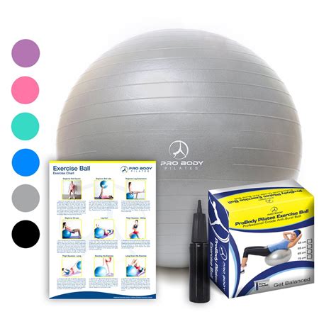 Exercise Ball With Pump Professional Grade Anti Burst Fitness And Balance Ball
