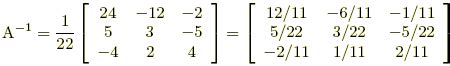 Inverse of 3x3 Matrix, determinant, adjoint Calutator