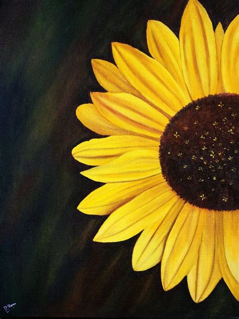 Premium Original Handmade Sun Flower Oil Painting Etsy India