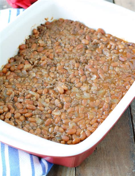 Reviews for photos of baked beans with ground beef. Cowboy Baked Beans - Food Lovin Family