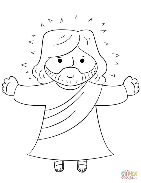 Dibujo De Jesús De Dibujos Animados Para Colorear Dibujos