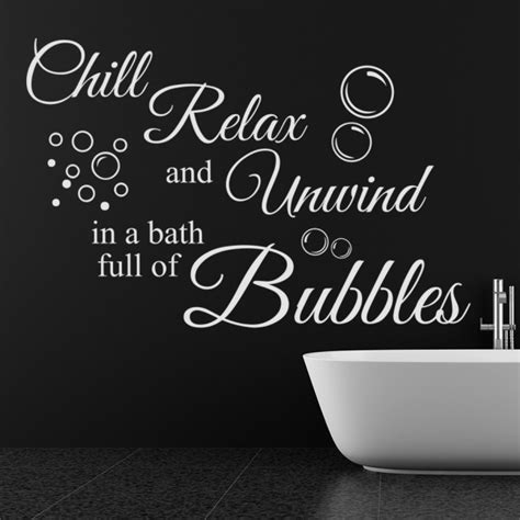 Chill And Unwind Bathroom Bubbles Wall Sticker