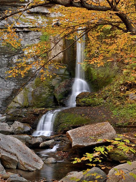 Cowshed Falls In Autumn Fillmore Glen State Park Photograph By