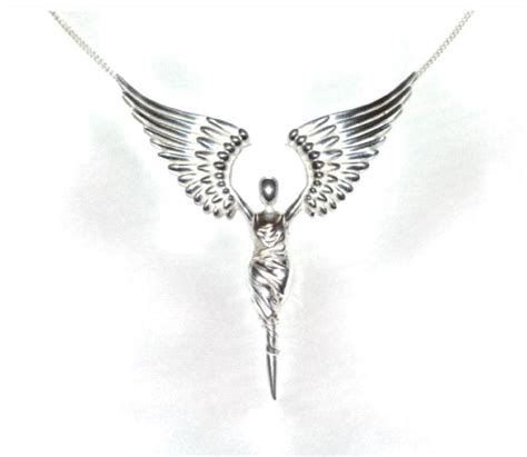Silver Angel Necklaces Sİlver Necklaces Handmade Etsy