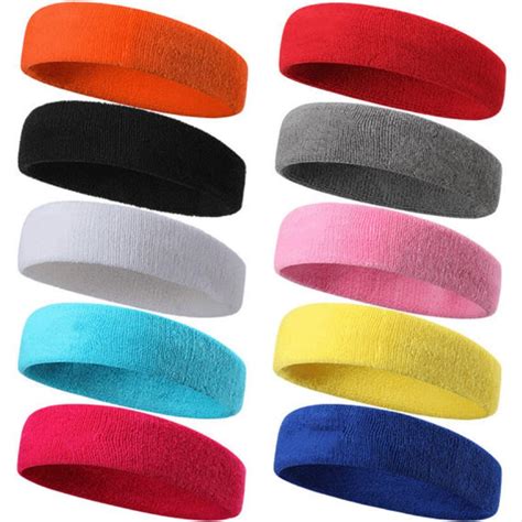 Headband Womenmen Cotton Sweat Sweatband Headband Sports Safety Yoga