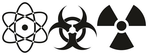 Atomic Atom Biohazard Radioactive Stencil Symbol Ai Svg Etsy Australia