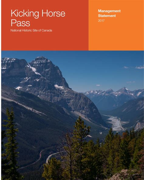 Kicking Horse Pass National Historic Of Canada Management Statement