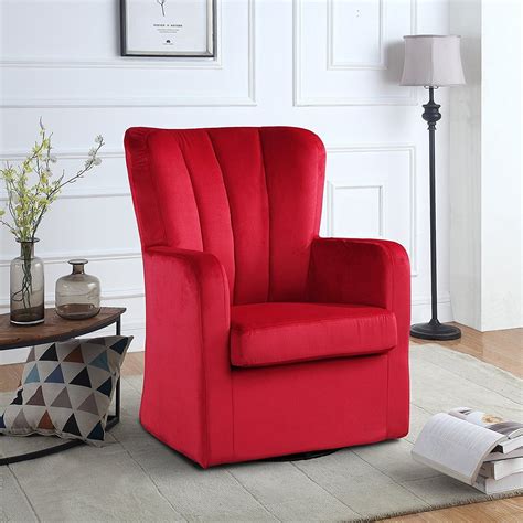 Modern Velvet Swivel Armchair Rotating Accent Chair For Living Room