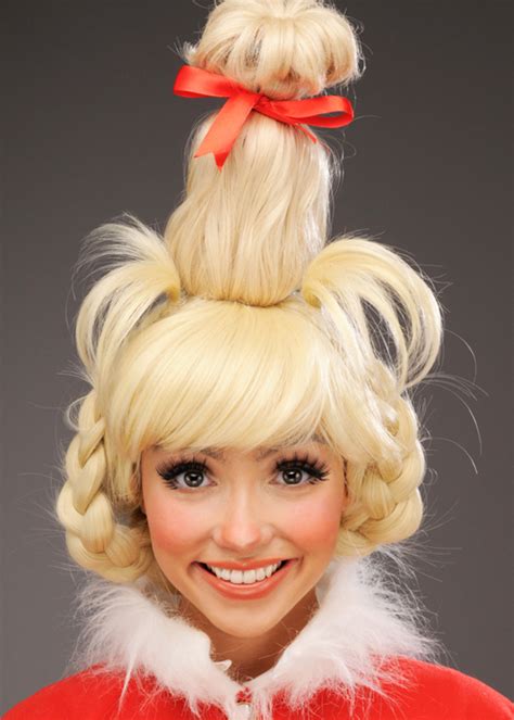 Womens The Grinch Style Blonde Cindy Lou Who Wig