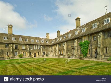 College & university in cambridge, cambridgeshire. Cambridge, Corpus Christi College, Old Court Stock Photo ...