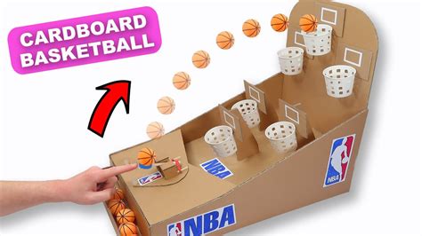 Cardboard Basketball Nba Basketball Board Game Diy Youtube