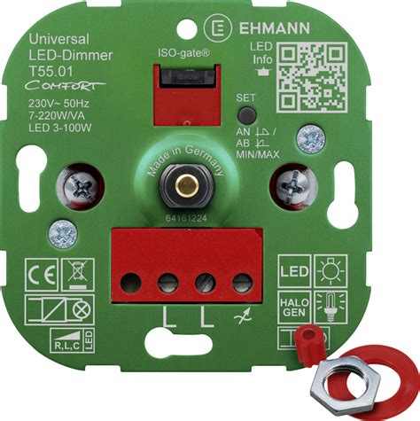 Ehmann 5591x0100 Rotary Dimmer Suitable For Light Bulbs Led Bulb