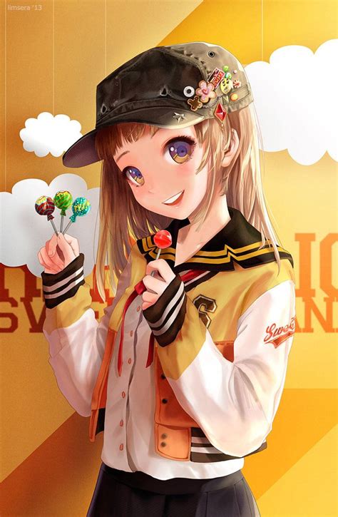 Anime Art Food Lollipops Candy Sweets Hoodie Hat