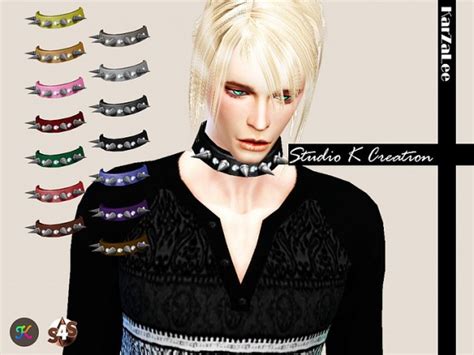 Studio K Creation Spiked Collar For Male Sims 4 Downloads