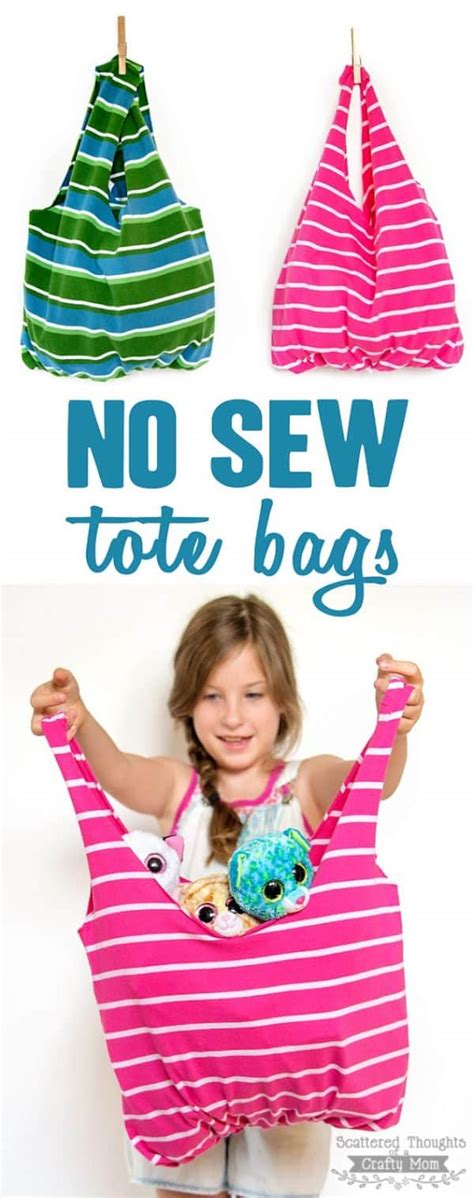 How To Make A Tote Bag From A T Shirt No Sew Tote Bag Scattered