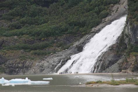 Nugget Falls The Waterfall By The Glacier Mendenhall