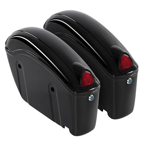 26l Motorcycle Hard Trunk Saddlebags Saddle Bags Side Box W Bracket