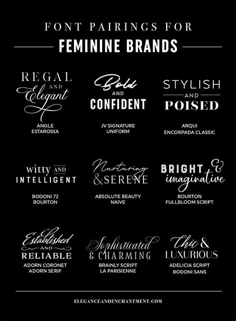 Font Pairings For Feminine Brands Elegance And Enchantment In 2021