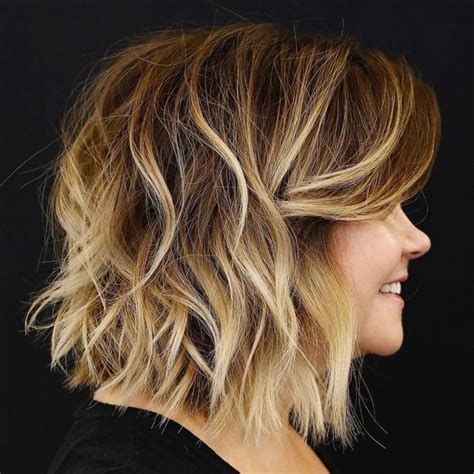 Check out these popular medium shag haircuts and hairstyles. Shaggy Brown Bob With Bleached Highlights | Thick hair ...