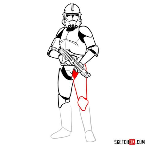 How To Draw The Clone Trooper Sketchok Easy Drawing Guides