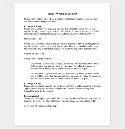 Wedding Outline Template 13 For Word And Pdf Format