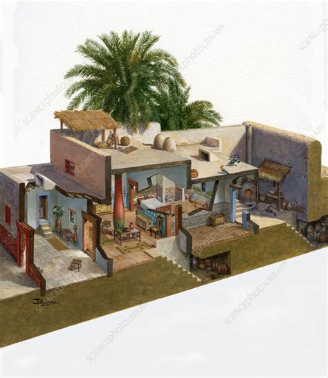 House Of Craftsman Ancient Egypt Illustration Stock Image C055