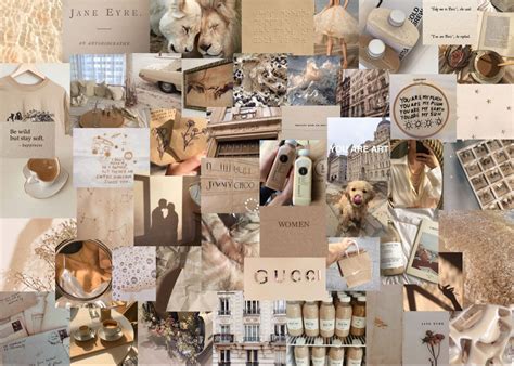 Beige Aesthetic Collage Background We Hope You Enjoy Our Growing