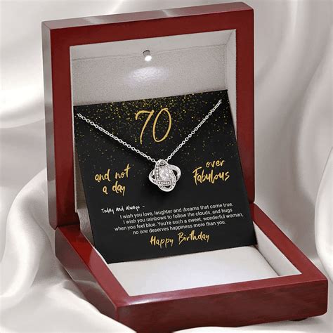 70th Birthday T For Women 70th Birthday Jewelry Love Knot Etsy