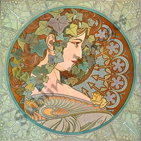 Mk020 Art Nouveau Tiles Reproduction Ceramic Or Glass Tiles Ivy