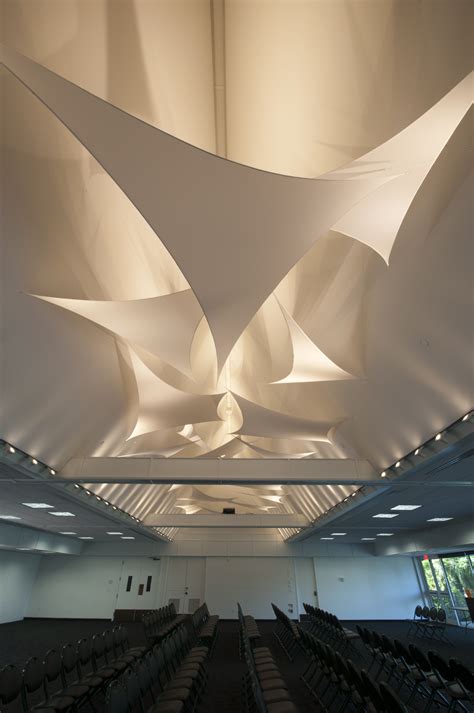 Ceiling Configuration Of Juxtaform Stretch Fabric Panels Fabric