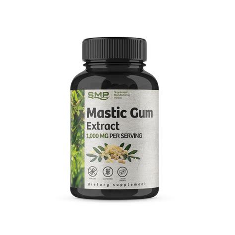 Private Label Mastic Gum Supplement 1000mg Per Serving