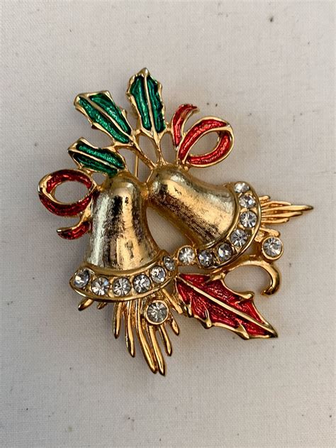 Vintage Collection Of 3 Christmas Pins Including